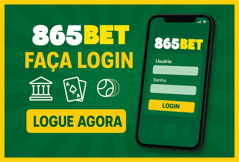 Imagem destacando login seguro na 865BET para novos usuários